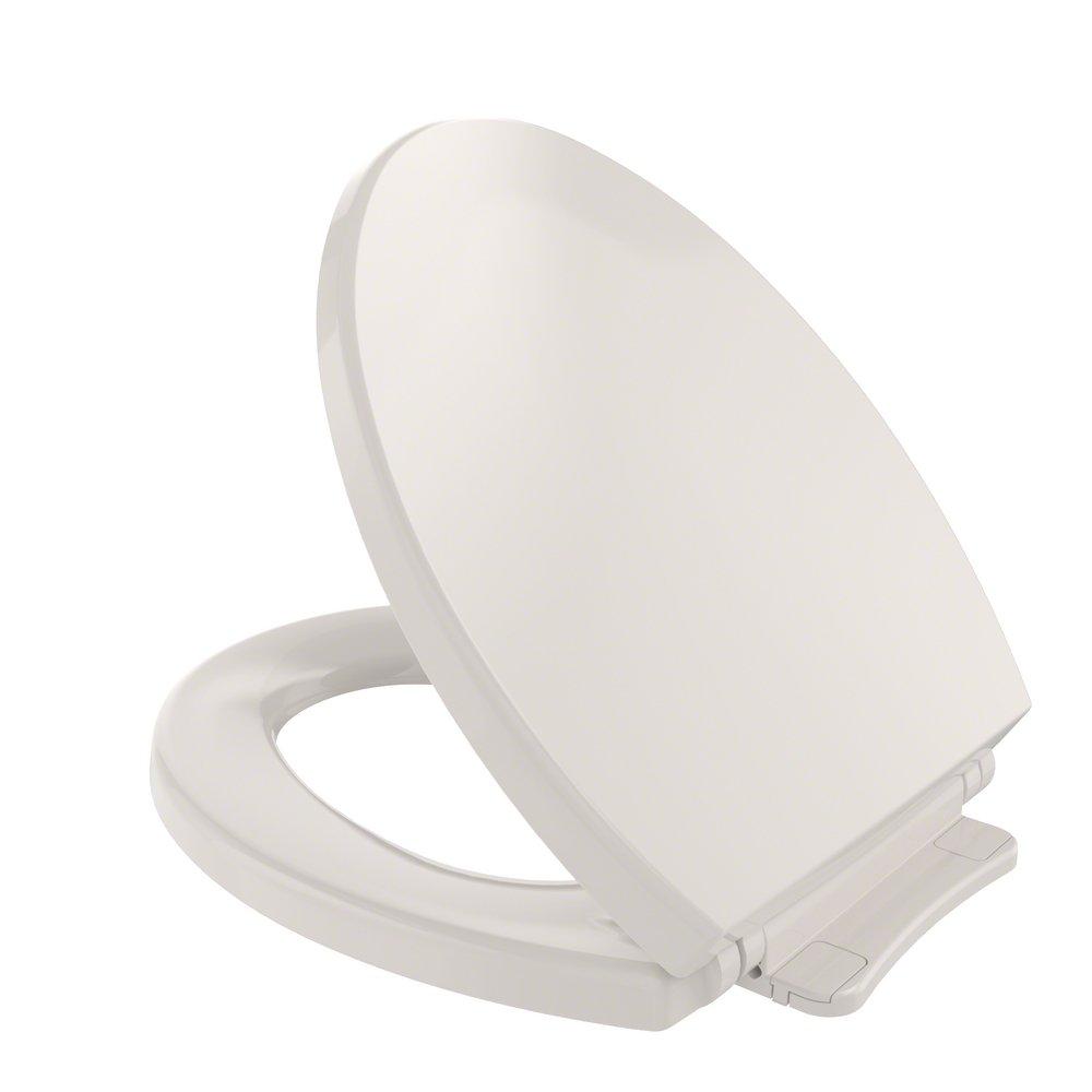 TOTO Sedona Beige Round Closed Front Toilet Seat with Cover 