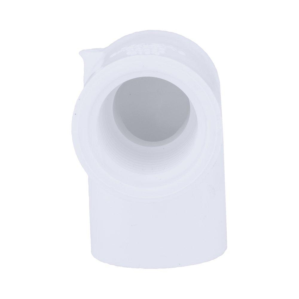 White PVC Schedule 40 90&deg; Socket x FPT Elbow 