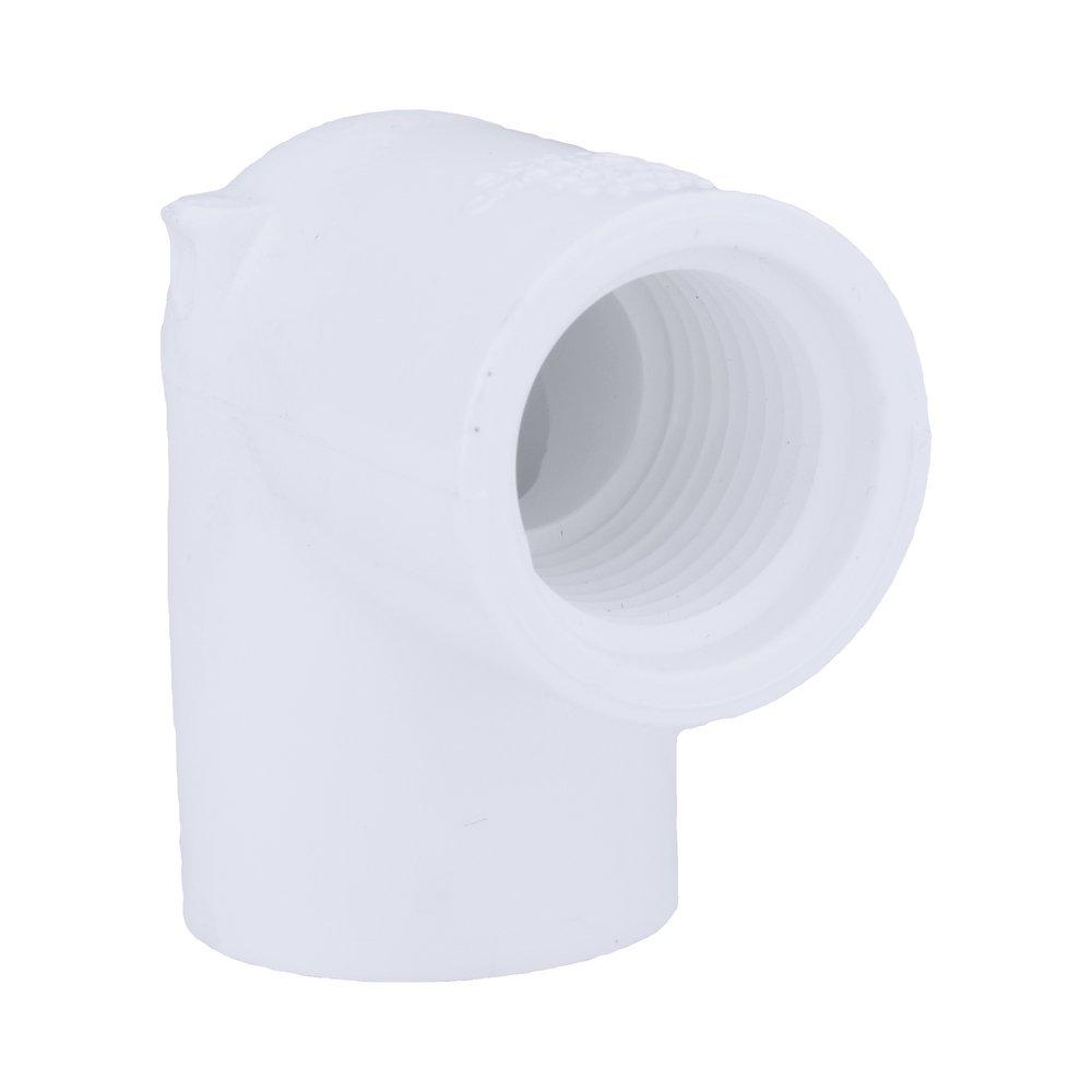 White PVC Schedule 40 90&deg; Socket x FPT Elbow 