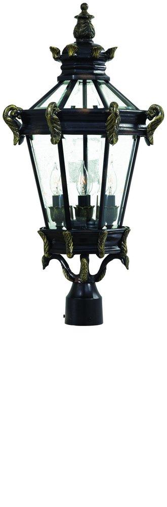 Minka Heritage&trade; with Gold Highlights HERI 4 40 Watts Candelabra Post Lantern 