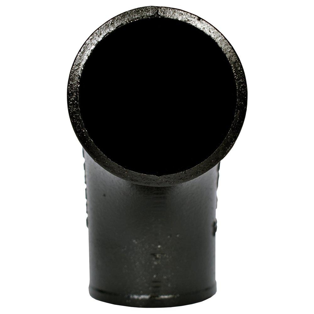 Black No Hub 90 Degree Cast Iron 1/4 Bend 
