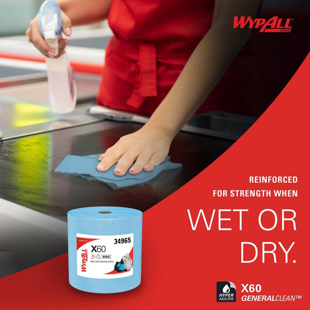 WypAll&reg; Blue Wipers Pewter Jumbo Roll in Blue 