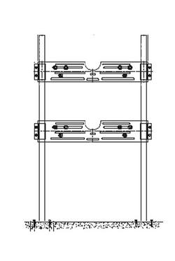 42 in. Urinal Carrier with Bearing Plate