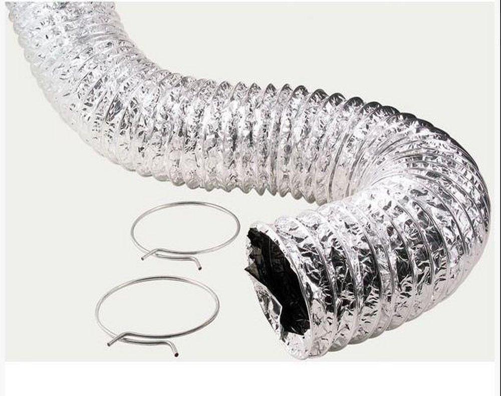 Petra Industries Silver 5 ft. Silver Uninsulated Flexible Air Duct 