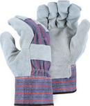 Majestic Glove Grey Split Cowhide Leather Glove with Tag 
