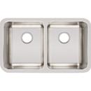 Elkay Lustrous Satin 30-3/4 x 18-1/2 in. No Hole Stainless Steel Double Bowl Undermount Kitchen Sink 