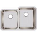 Elkay Lustrous Satin 31-1/4 x 20-1/2 in. No Hole Stainless Steel Double Bowl Undermount Kitchen Sink 