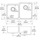 Elkay Lustrous Satin 31-1/4 x 20-1/2 in. No Hole Stainless Steel Double Bowl Undermount Kitchen Sink 