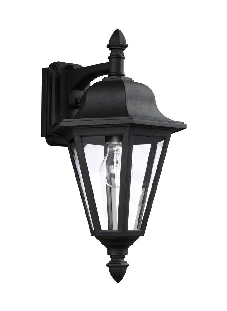 Visual Comfort & Co. Generation Lighting Black 100W 1-Light Medium E-26 Outdoor Wall Sconce 