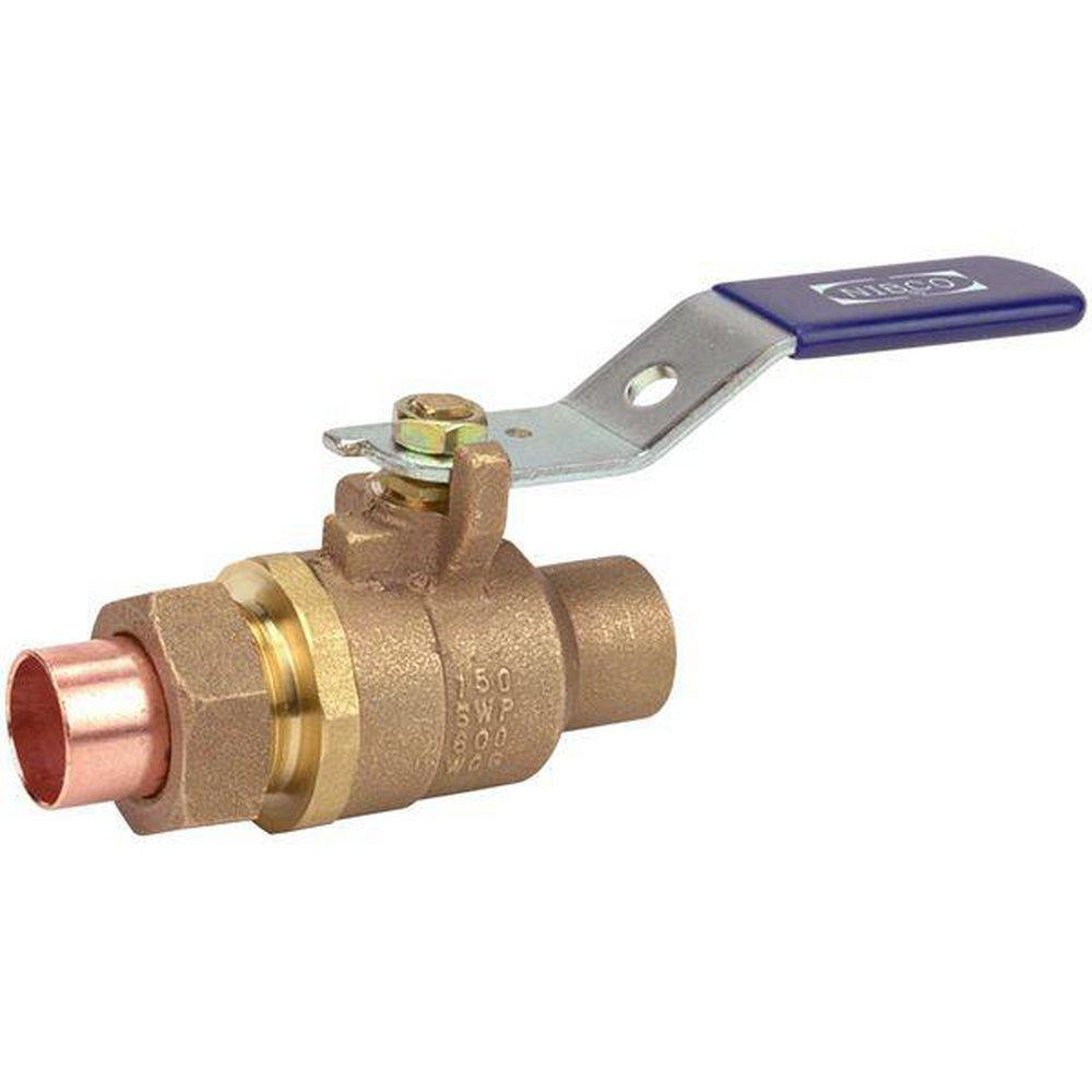 NIBCO DZR Bronze Full Port Union Solder x Solder 600# Ball Valve 