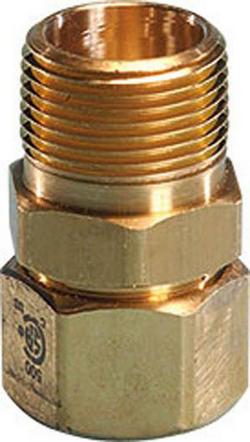3/4 x 1/2 in. Tube x NPT Flexible Gas Pipe Brass Fitting