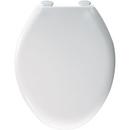 Plastic Elongated Closed Front with Cover Toilet Seat in White