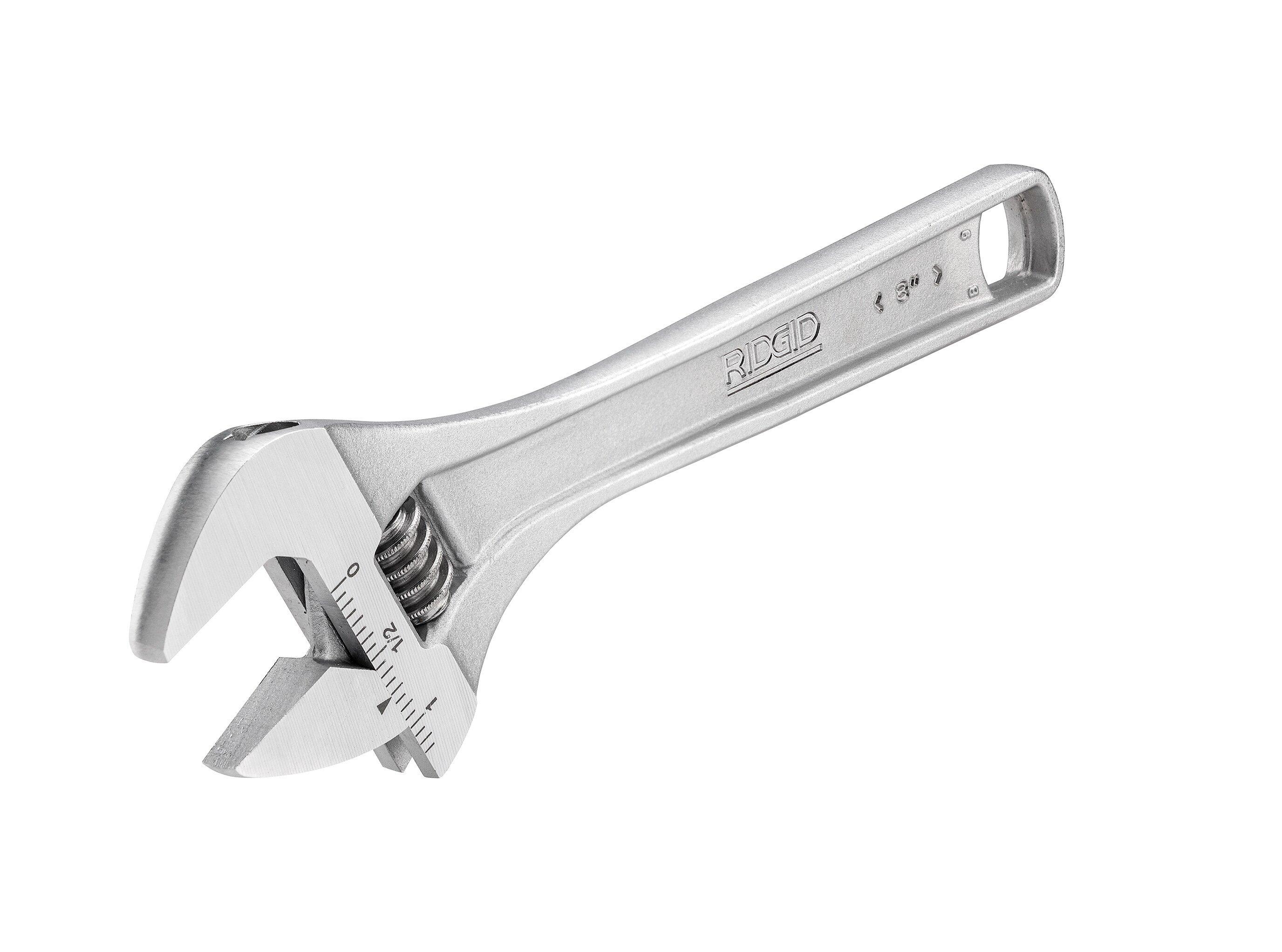 RIDGID Chrome Plated Steel Adjustable Wrench 