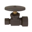Brasstech Oil Rubbed Bronze 1/2 x 3/8 in. Compression x OD Compression Oval Straight Supply Stop Valve 