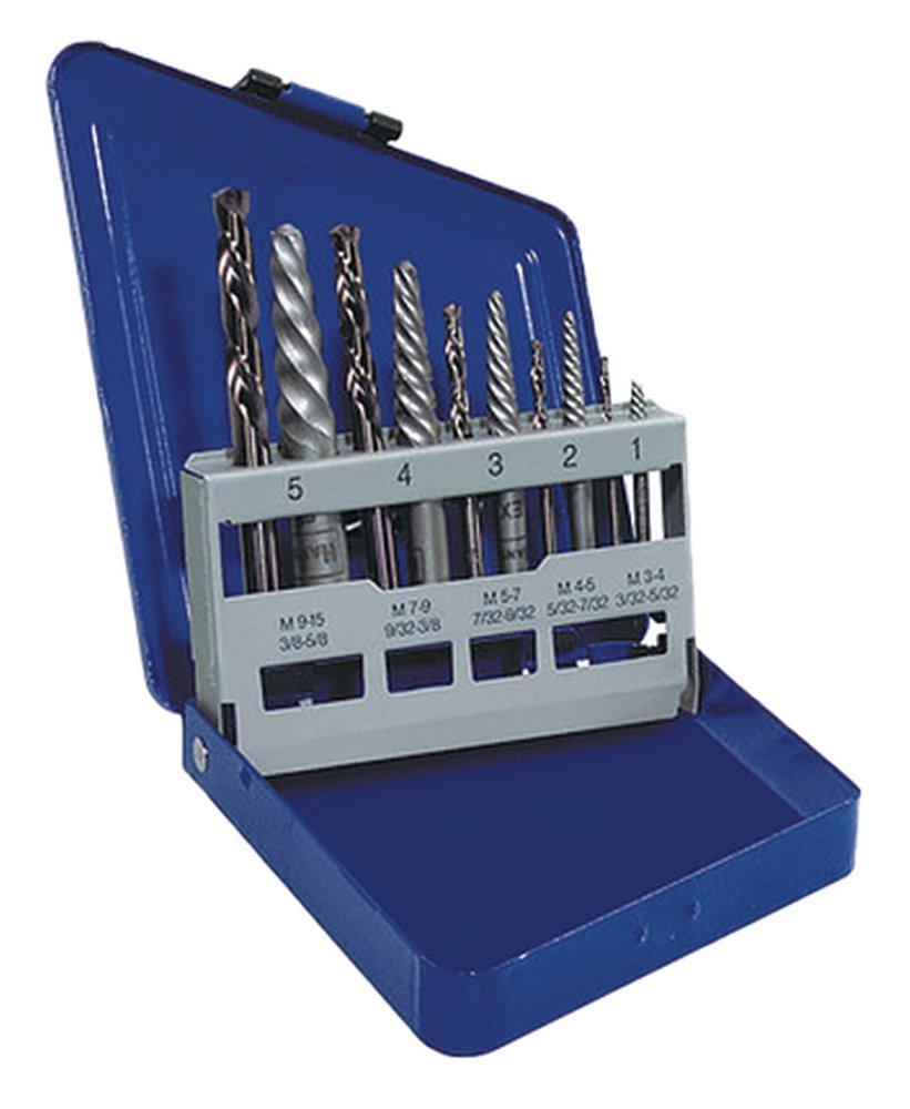 Irwin Industrial Tool Spiral Screw Extractor and Drill Bit Set 