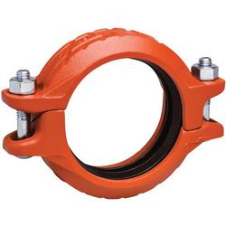 3 in. Grooved Orange Enamel Painted Carbon Steel Rigid Coupling with Flushseal Grade T Gasket