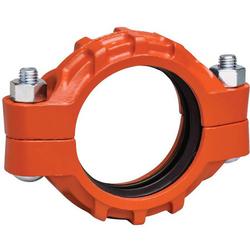 5 in. Orange Enamel and Painted Grooved Coupling