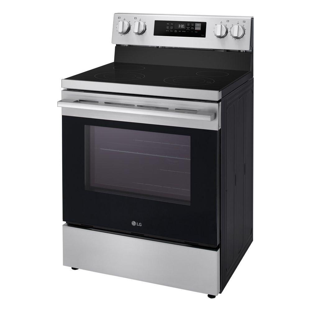 6.3 cu. ft. Wi-Fi Enabled Electric Single Oven Range ProBake Convection Air Fry (No Tray) Edge-to-edge Cooktop Stainless Steel - New Handle 