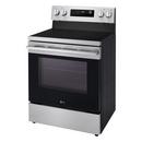 6.3 cu. ft. Wi-Fi Enabled Electric Single Oven Range ProBake Convection Air Fry (No Tray) Edge-to-edge Cooktop Stainless Steel - New Handle 