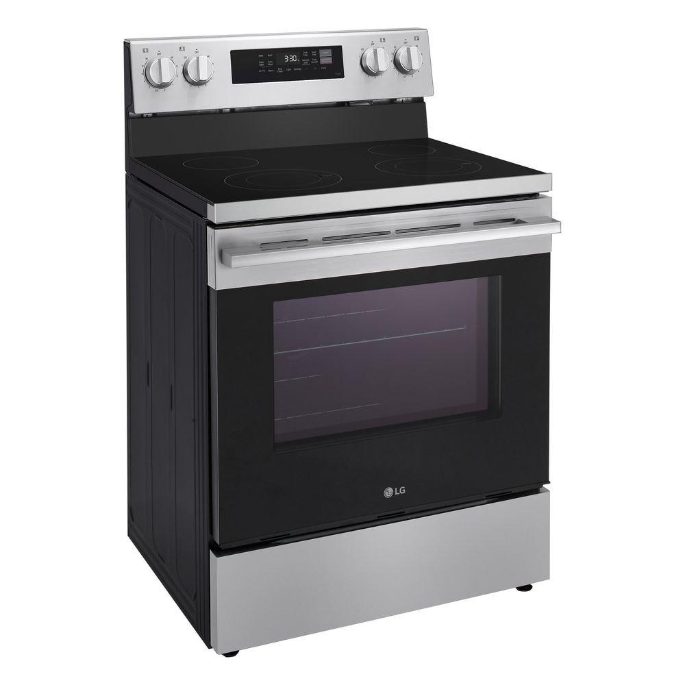6.3 cu. ft. Wi-Fi Enabled Electric Single Oven Range ProBake Convection Air Fry (No Tray) Edge-to-edge Cooktop Stainless Steel - New Handle 