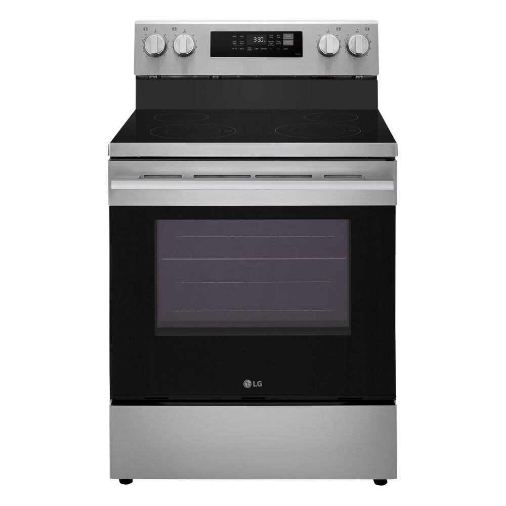 6.3 cu. ft. Wi-Fi Enabled Electric Single Oven Range ProBake Convection Air Fry (No Tray) Edge-to-edge Cooktop Stainless Steel - New Handle 