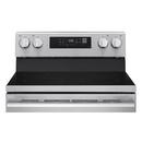 6.3 cu. ft. Wi-Fi Enabled Electric Single Oven Range ProBake Convection Air Fry (No Tray) Edge-to-edge Cooktop Stainless Steel - New Handle 