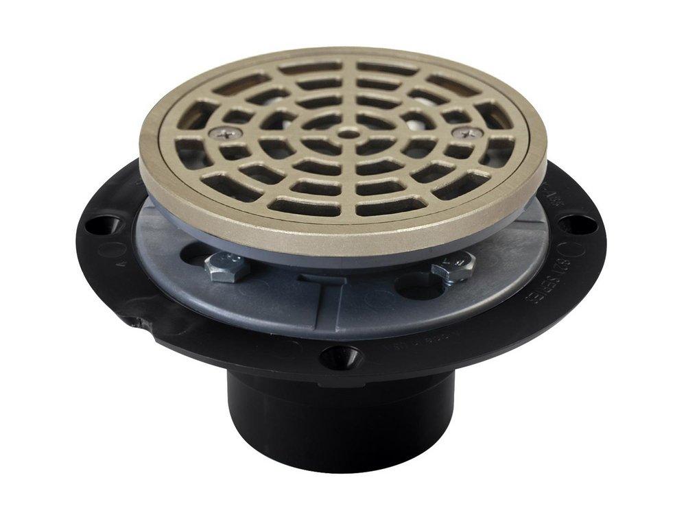 Sioux Chief Grey Inside Caulk Plastic Nickel Bronze Shower Drain 