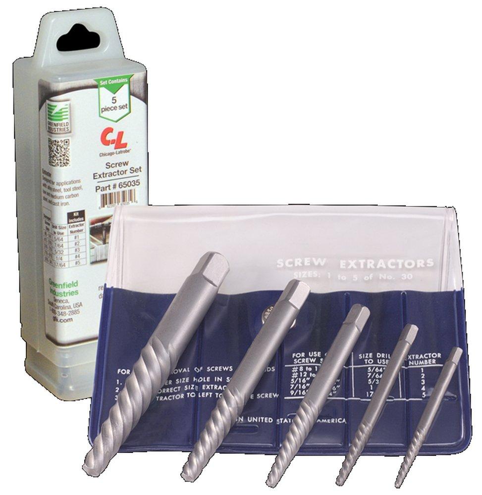 Greenfield Tap & Die 1 in. Square Screw Extractor 6 Piece 
