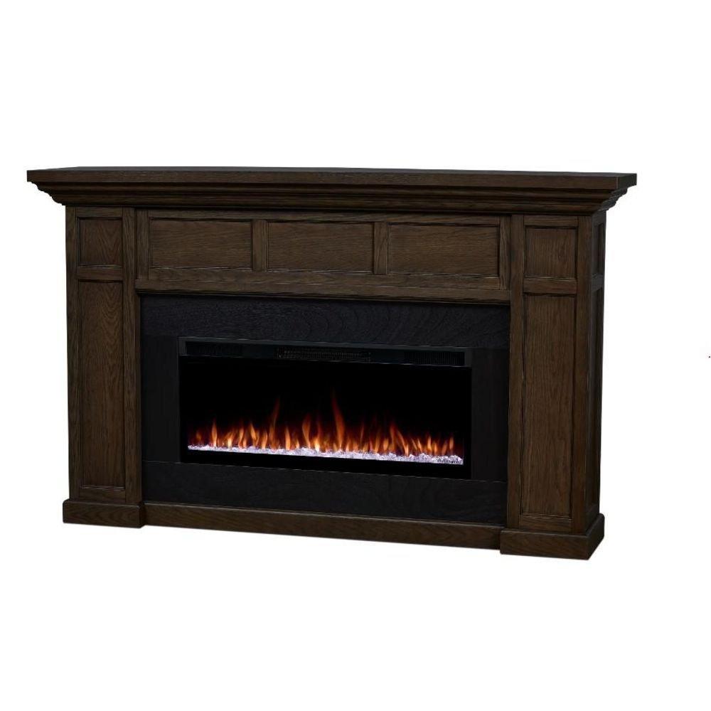 Alcott 75" Smart Landscape Electric Fireplace in Aged Barrel by Real Flame 