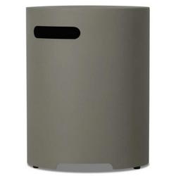 20"H Round Metal Propane Tank Cover and Side Table in Mist Gray by Real Flame