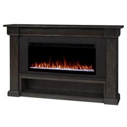 Bristow 66" Smart Landscape Electric Fireplace in Weathered Wood by Real Flame