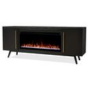 Morris 72" Smart Landscape Electric Fireplace TV Stand in Black by Real Flame 