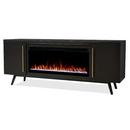 Morris 72" Smart Landscape Electric Fireplace TV Stand in Vintage Black Maple by Real Flame 