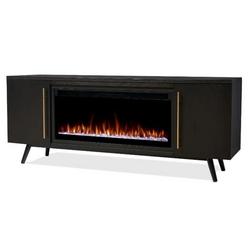 Morris 72" Smart Landscape Electric Fireplace TV Stand in Vintage Black Maple by Real Flame