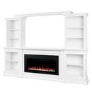 Monte Vista 108" Smart Landscape Electric Fireplace TV Stand in White by Real Flame 