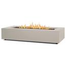 Aegean 70" Rectangle Steel Propane or Natural Gas Fire Pit Table in Light Sand by Real Flame 