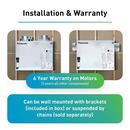 BalancedHome 210 Elite Plus+ Any Climate ERV 40-210 CFM for exhaust & supply occupant-controlled boost function MERV 13 fltr  ASHRAE 62.2 timing function 6" duct Top Port Corded hardwire adaptor 