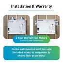 BalancedHome 210 Elite Plus+ Any Climate ERV 40-210 CFM for exhaust & supply occupant-controlled boost function MERV 13 fltr  ASHRAE 62.2 timing function 6" duct Side Port Corded hardwire adaptor 