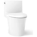0.8/1.28 gpf Dual Flush Elongated One Piece Skirted Toilet in White - Hidden Cord