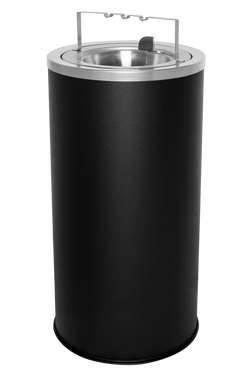 Flip-Top Cigarette Urn with Bridge, Black Texture