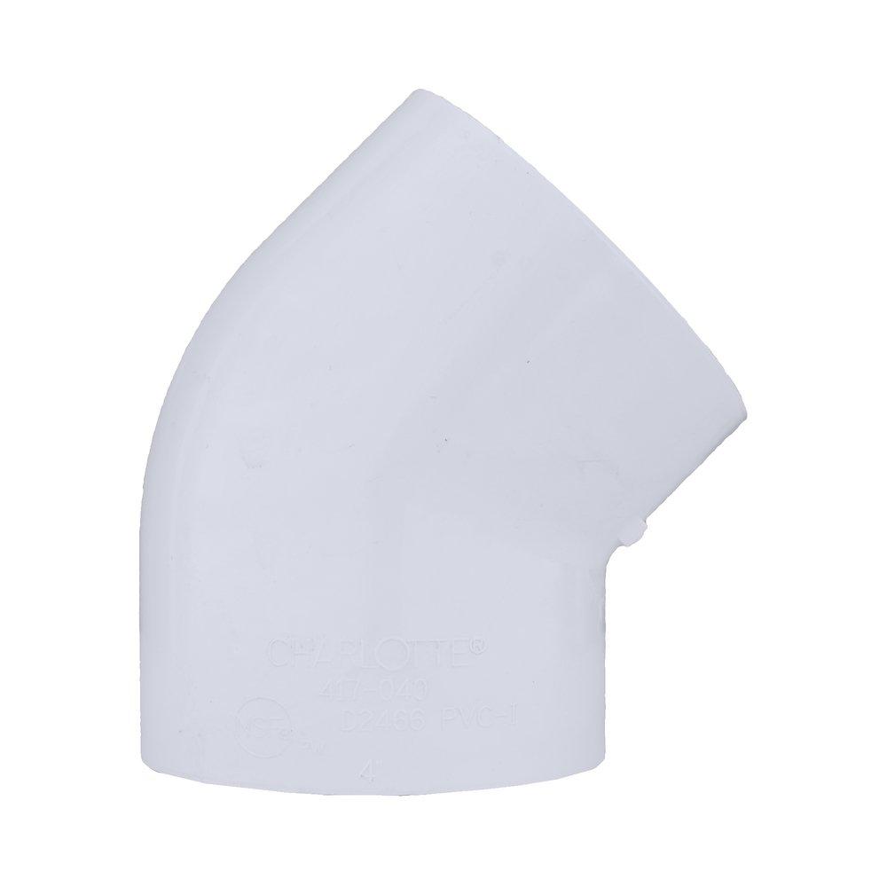 White PVC Schedule 40 45&deg; Elbow 