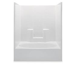 60 x 41 in. Tub & Shower Unit with Left Drain in White