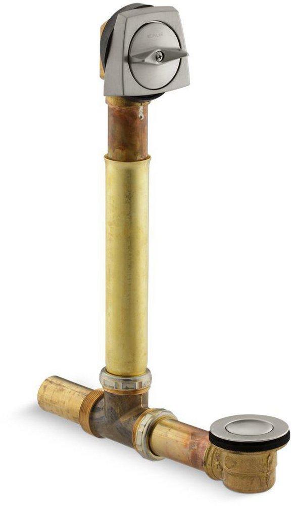 KOHLER Vibrant&reg; Brushed Nickel 24 in. Brass Trip Lever Drain 
