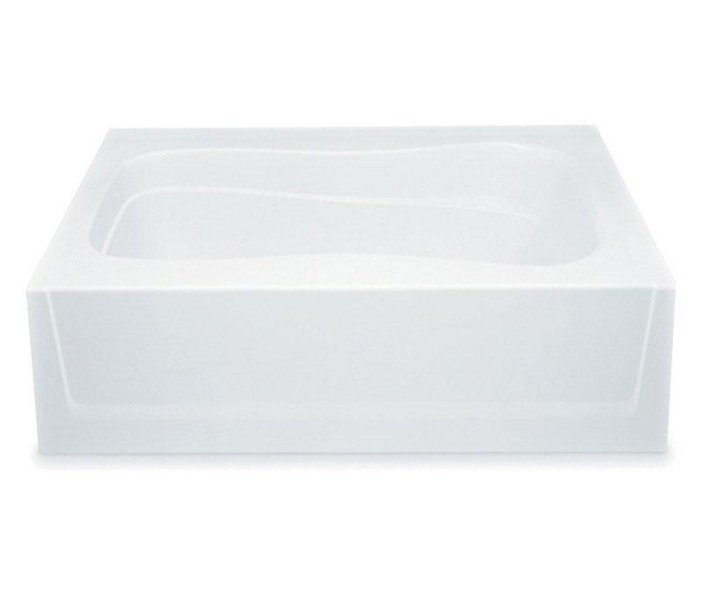 Aquatic White 60 x 36 in. Alcove Bath Tub in White 