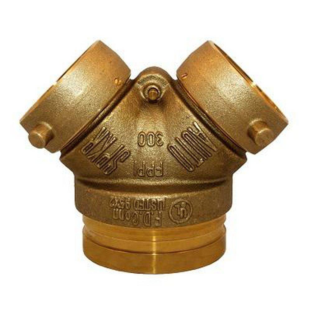 FPPI&reg; Rough Brass 4 x 2-1/2 x 2-1/2 in. Brass Single Clapper Inlet 