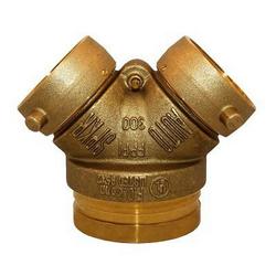 4 x 2-1/2 x 2-1/2 in. Grooved x NST x NST Brass Single Clapper Inlet