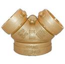 4 x 2-1/2 x 2-1/2 in. Grooved x NST x NST Brass Single Clapper Inlet