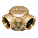 FPPI&reg; Rough Brass 4 x 2-1/2 x 2-1/2 in. Brass Single Clapper Inlet 90 Degree 