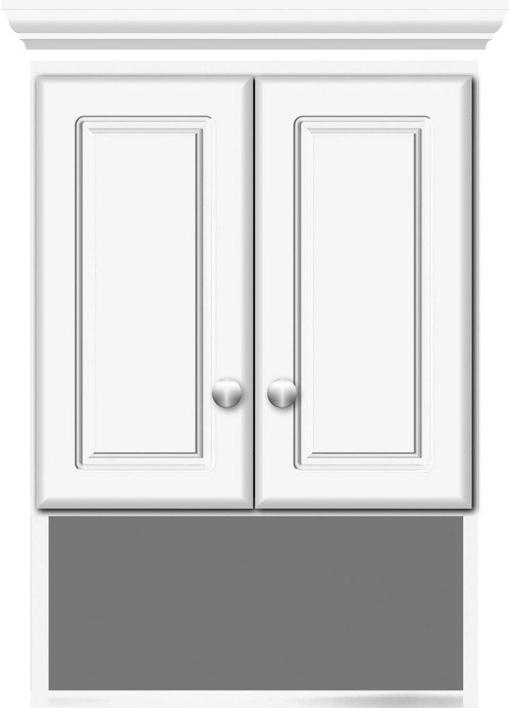Strasser Satin White 18 x 26 in. 2 Door Wall Storage Cabinet 