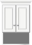 18 x 26 in. 2 Door Wall Storage Cabinet in Satin White